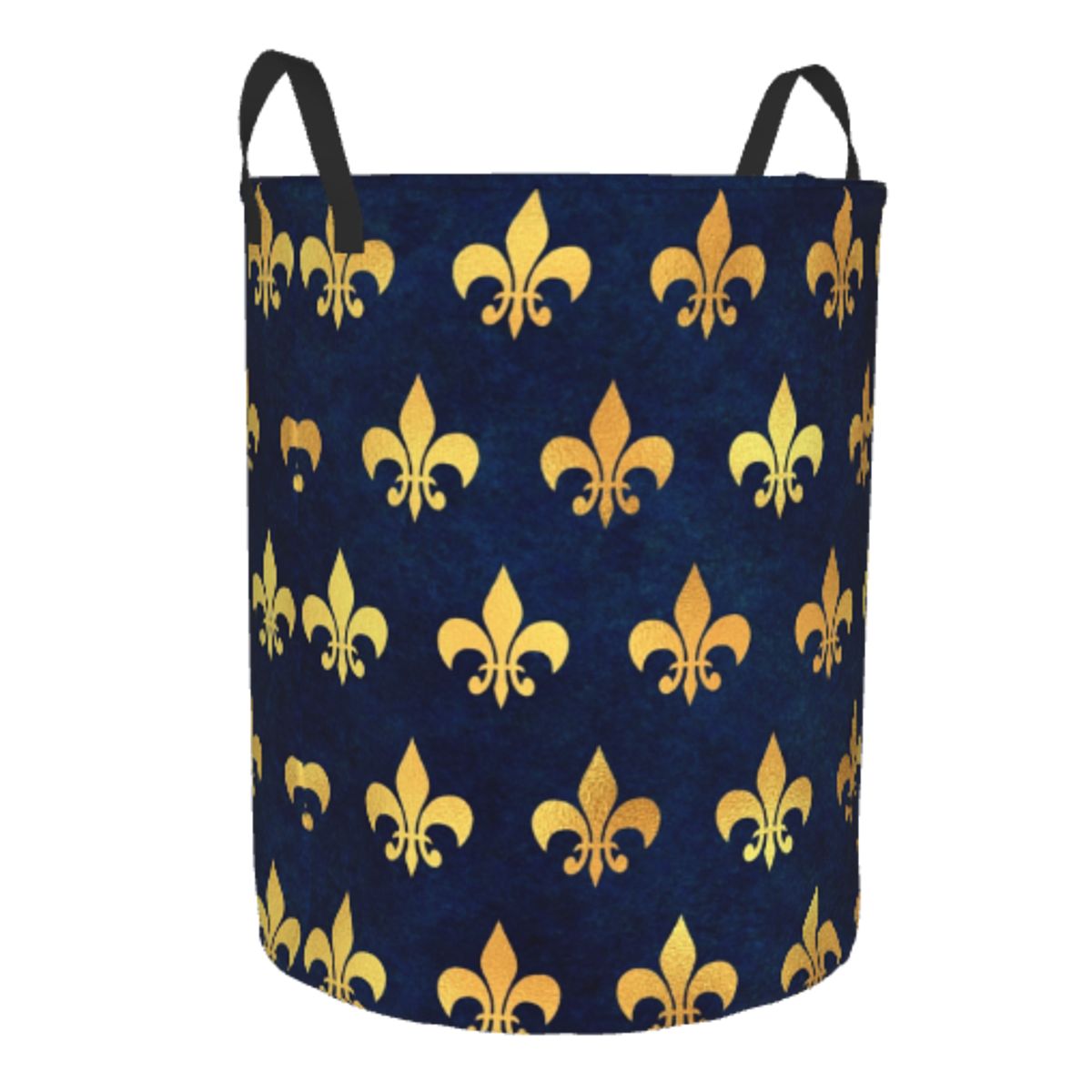 Royal Gold Blue Grunge Fleur D - Baby Nursery Laundry Basket recensie en prijs