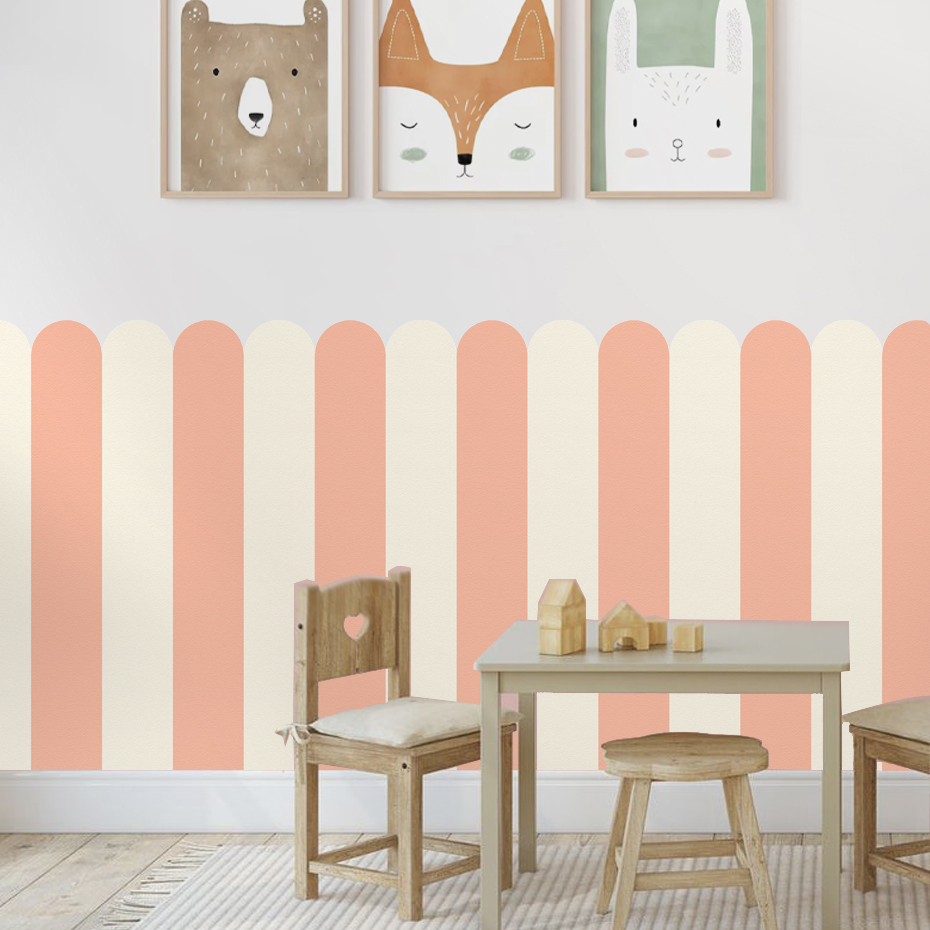 Veelkleurig verticaal gestreep - Baby Nursery Pictures recensie en prijs