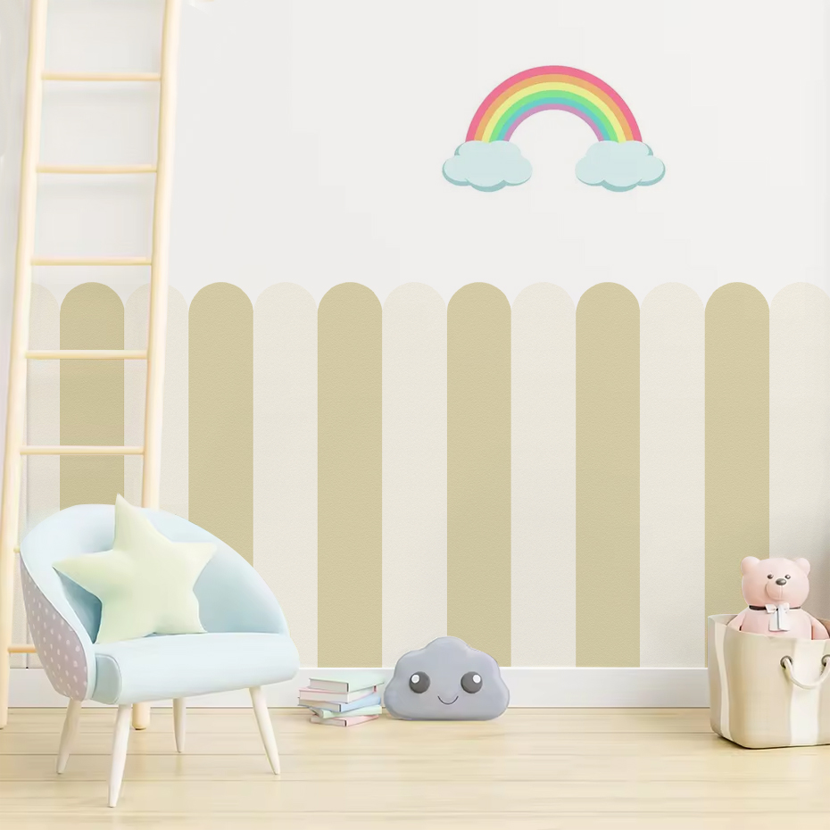 Veelkleurig verticaal gestreep - Baby Nursery Pictures recensie en prijs